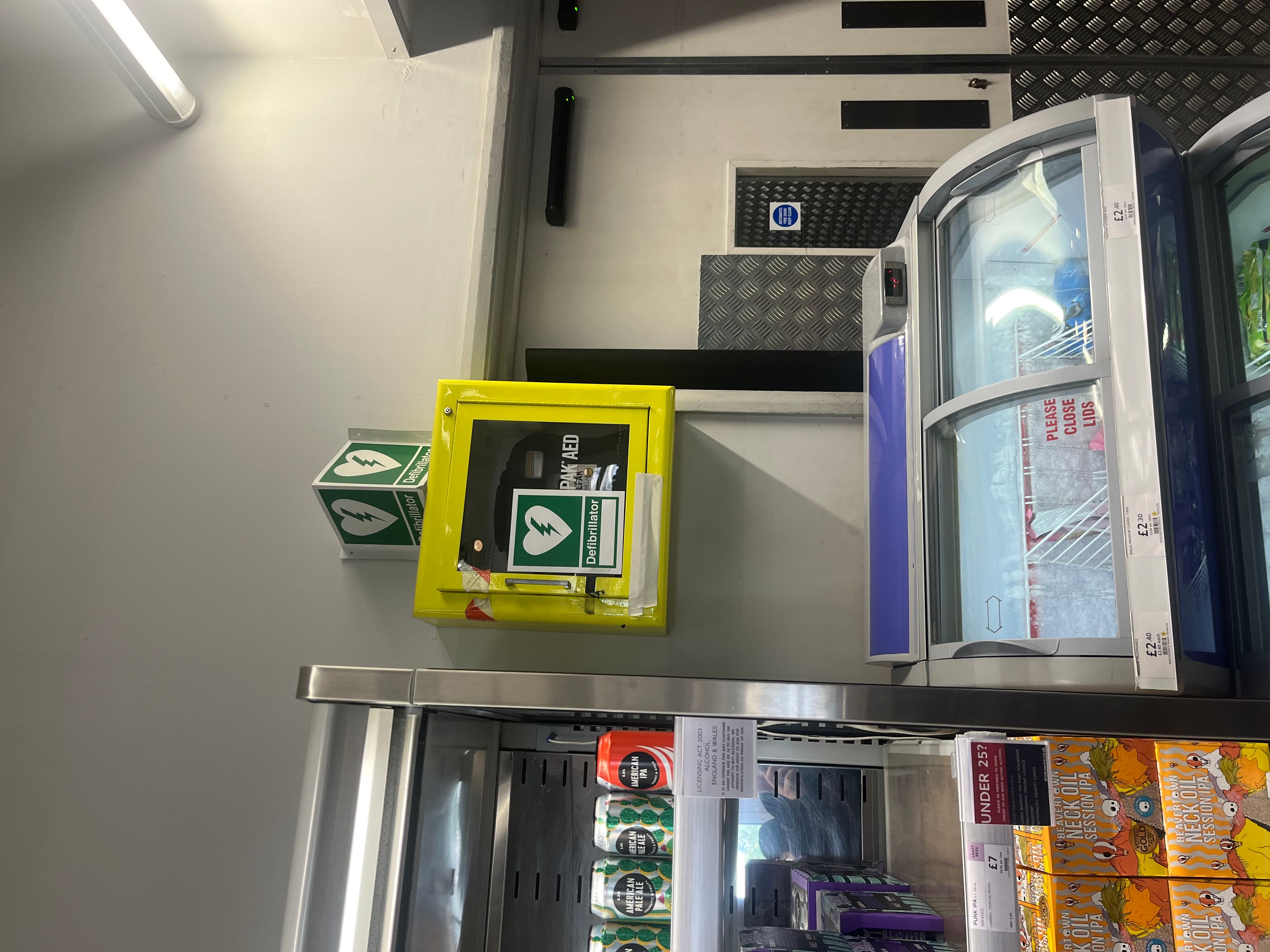 AED at M&S Green Park, London